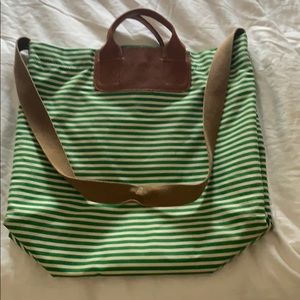 Madewell cotton bag with leather handles